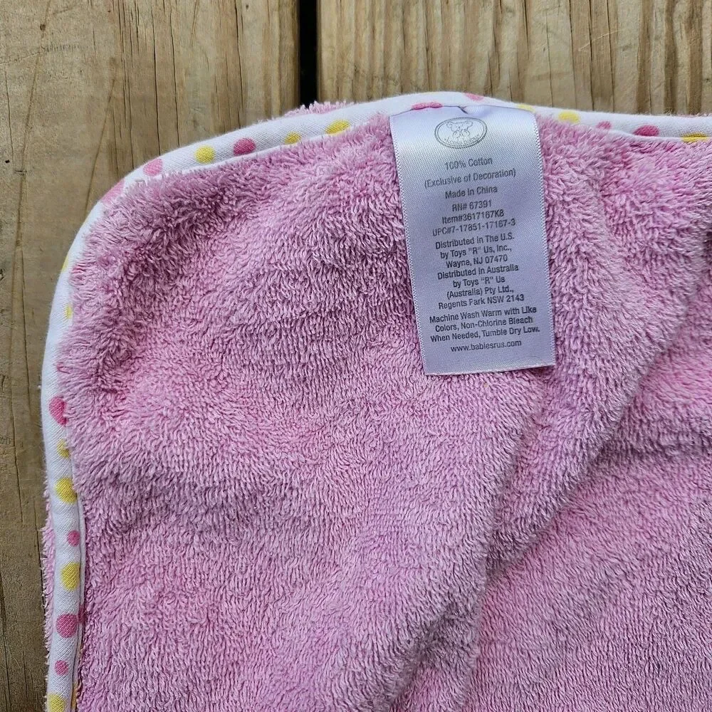 Koala Baby Cotton Pink Octopus Embroidered Hooded Bath Towel